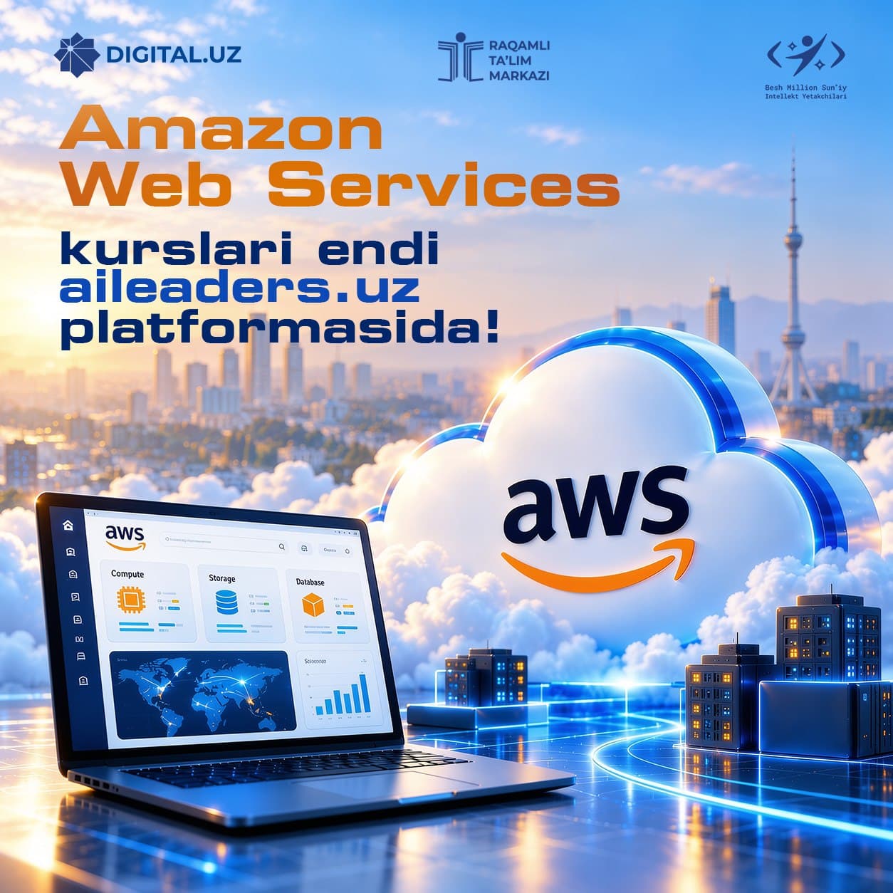 Amazon Web Services kurslari endi aileaders.uz platformasida!